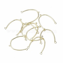 Alloy Chandelier Component Links, 3 Loop Connectors, Cadmium Free & Nickel Free & Lead Free, Light Gold, 32x28x1.5mm, Hole: 1.4mm