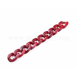 Акриловые цепочки, несварные, красные, 39.37 дюйм (100 см), ссылка: 29x21x6 mm, 1 м / прядь