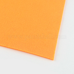 Feutre à l'aiguille de broderie de tissu non tissé pour l'artisanat de bricolage, orange, 30x30x0.2~0.3 cm, 10 pcs /sachet 