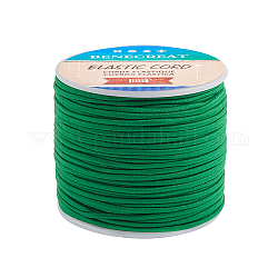 BENECREAT 2mm 55 Yards Elastic Cord Beading Stretch Thread Fabric Crafting Cord for Jewelry Craft Making (Green)