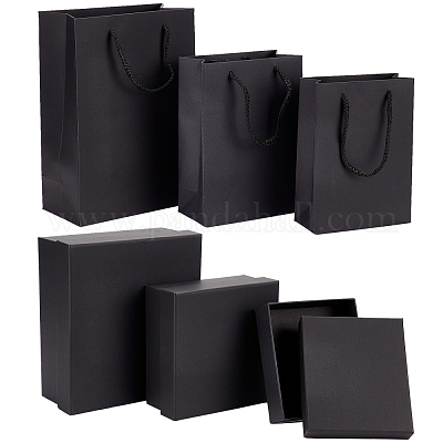 Gift Bag or Box - Purse Style Matte Black Paper