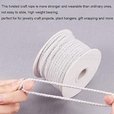 Wholesale JEWELEADER White Craft Nylon Rope 1/8 inch 65 Feet Twisted Decor  Trim Cord Multipurpose Utility Nylon Thread Cord for Jewelry Making Knot  Rosaries Upholstery Curtain Tieback Honor Cord 3mm 