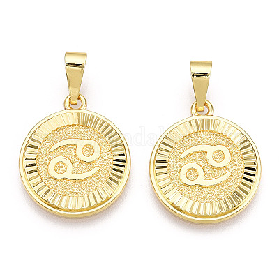 Pendentifs en laiton&nbsp;KK-T070-01G-08-1