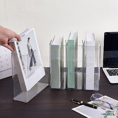 4 Stück transparente Aktenordnerhalter aus Acryl&nbsp;AJEW-GA0009-48-1