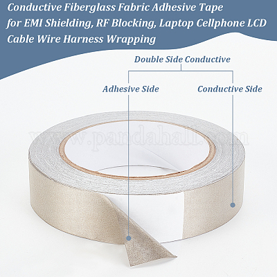 Wholesale OLYCRAFT 1 Inch x 65 Feet Faraday Cloth Tape Double Conductive RF  Fabric Tape High Shielding Conductive Tape Sliver Fabric Adhesive Tape Roll  for Signal Blocking EMI Shielding Wire Harness Wrap 