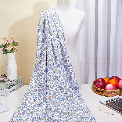 1 m Baumwollstoff mit Blumenmuster&nbsp;AJEW-CY0002-30B-1