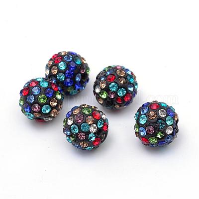 100pcs 10mm Rhinestone Clay Beads Clay Pave Disco Ball Clay Beads for Jewelry  Making - Mixed Color 