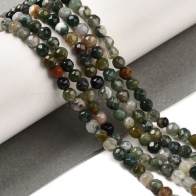 Chapelets de perles en agate mousse naturelle&nbsp;G-Z068-B08-02-1
