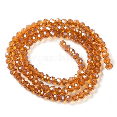 Chapelets de perles en verre électroplaqué&nbsp;EGLA-A034-T1mm-A19-1