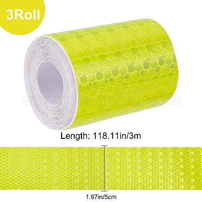 10m X 5cm Yellow Reflective Tape Self Adhesive Waterproof For Street Helmets Bicycle Motorcycle - View #12