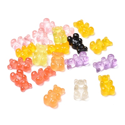 Pandahall 200Pcs Colorful Gummy Bear Cabochons with