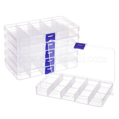 Shop 15 Grids Plastic Bead Storage Containers for Jewelry Making