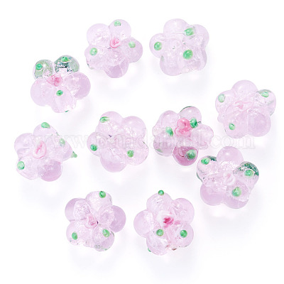 Perle di lampwork fatte a mano da 10 pz&nbsp;LAMP-TADJ0001-01J-1