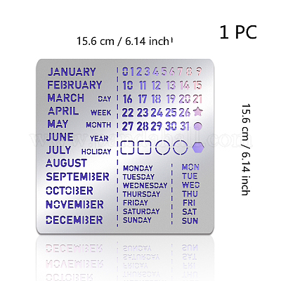 Monthly Overview Calendar Stencil for Journal and Planner, Monthly Layout  Stencil, Planner Template Stencil -  Sweden