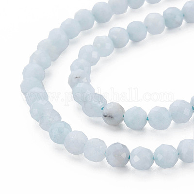 Natürliche Aquamarin Perlen Stränge&nbsp;G-Q951-01-6mm-1