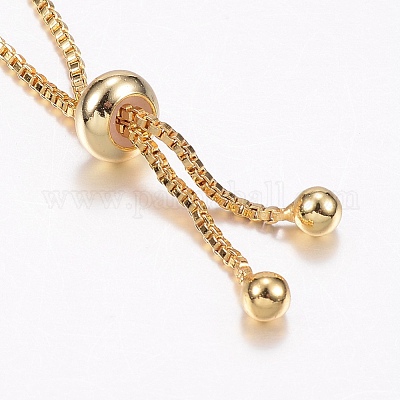 Verstellbare messing micro pave zirkonia bolo armbänder&nbsp;BJEW-F302-25G-1