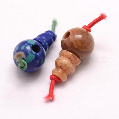 Wholesale Synthetic Mixed Stone 3 Hole Guru Beads 