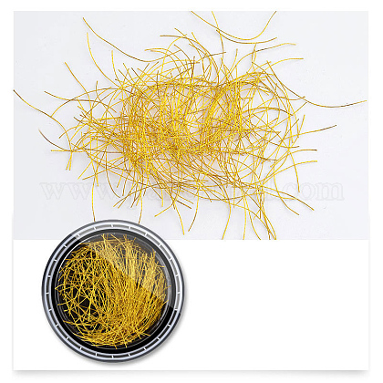 プラスチック糸線  ネイルアートデコレーション  ゴールドカラー MRMJ-R052-83E-1