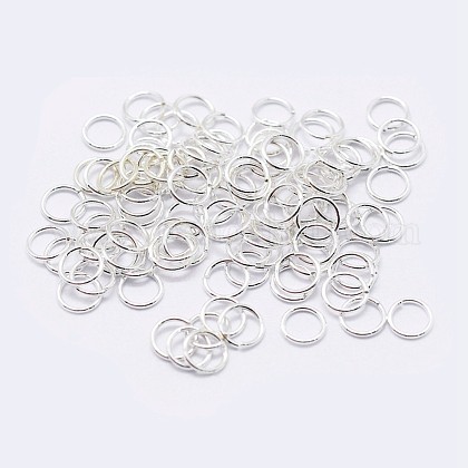 925 Sterling Silver Open Jump Rings STER-F036-02S-0.8x5mm-1
