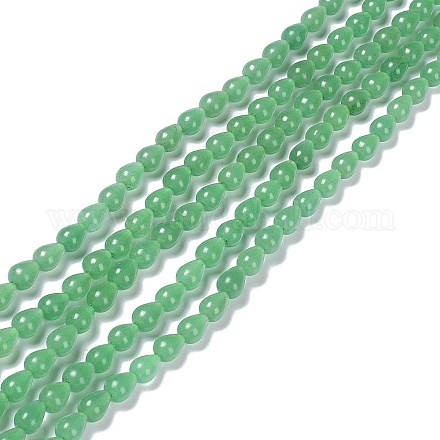 Natürlichen grünen Aventurin Perlen Stränge G-G0001-A01-1