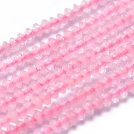 Chapelets de perles en quartz rose naturel G-F686-14-1