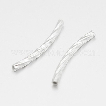 Perles tubulaires en argent sterling STER-M087-2x25mm-01-1