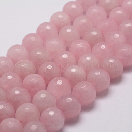 Granos naturales de abalorios de cuarzo rosa X-G-D840-20-12mm-1