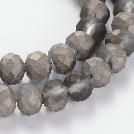 Placchi smerigliato fili di perle di vetro EGLA-J078-12x10mm-HP02-1