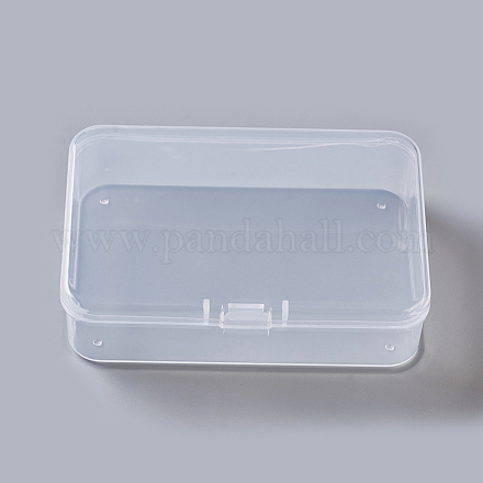 プラスチックビーズ収納ケース  長方形  透明  9.5x6.6x2.6cm CON-F005-14-C-1