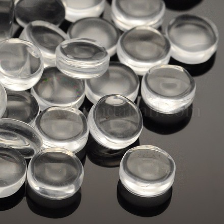 6MM Dome Clear Transparent Glass Cabochons X-GGLA-Q010-1-1