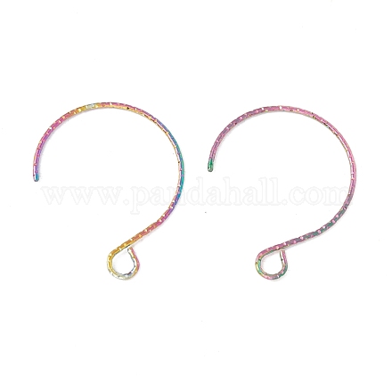 Placcatura ionica color arcobaleno (ip) 316 ganci per orecchini in acciaio inossidabile chirurgico STAS-D183-03M-01-1