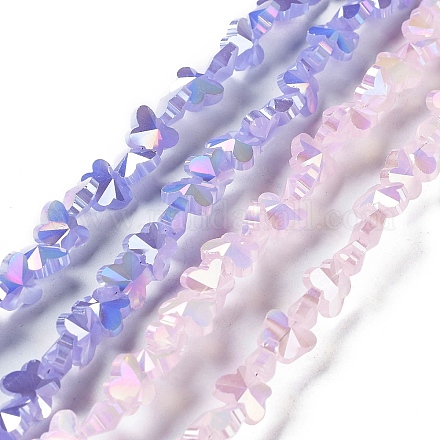 Galvanoplastie des brins de perles de verre papillon EGLA-A036-10A-M-1