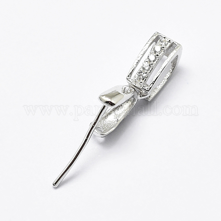 925 кулон поручитель из стерлингового серебра с микро-покрытием из кубического циркония STER-E053-18P-1