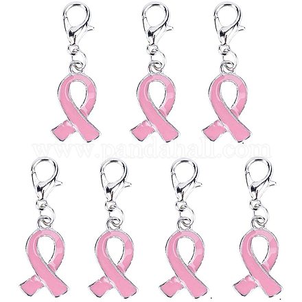 Ph pandahall 30 pcs rose ruban ange cancer du sein sensibilisation homard clip balancent charme pour bracelet bijoux de mode pour femmes homme ENAM-PH0001-25-1