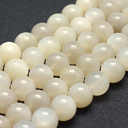 Chapelets de perles en pierre de lune naturelle G-P342-02A-14mm-AB+-1