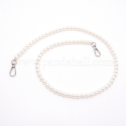 Weiße Acryl runde Perlen Taschengriffe FIND-TAC0006-21C-02-1