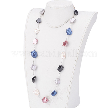 Оболочки жемчужные ожерелья NJEW-P232-A01-1
