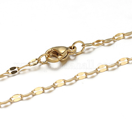 304 Halskette mit Kabelketten aus Edelstahl NJEW-O083-10G-1