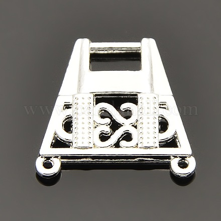 Filigree Trapezoid Plating Zinc Alloy Chandelier Components PALLOY-N0099-01S-1