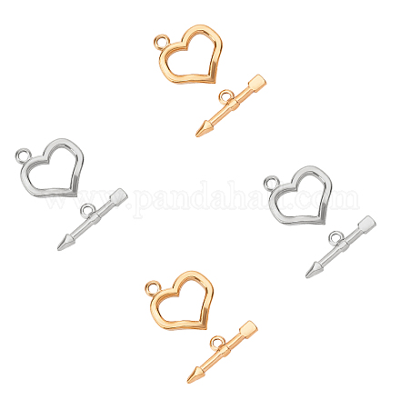 Unicraftale Vacuum Plating 304 Stainless Steel Toggle Clasps STAS-UN0010-35-1