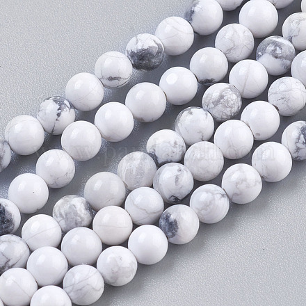 Chapelets de perles en howlite naturelle TURQ-G091-10mm-1