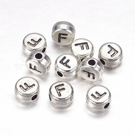 Alloy Letter Beads PALLOY-G190-AS-F-1