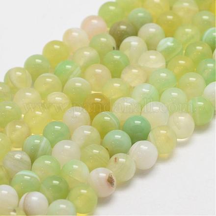 Chapelets de perles en agate rayée naturelle/agate à bandes G-K155-A-4mm-03-1