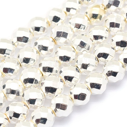 Chapelets de perles en hématite synthétique sans magnétiques G-L485-03F-S-1