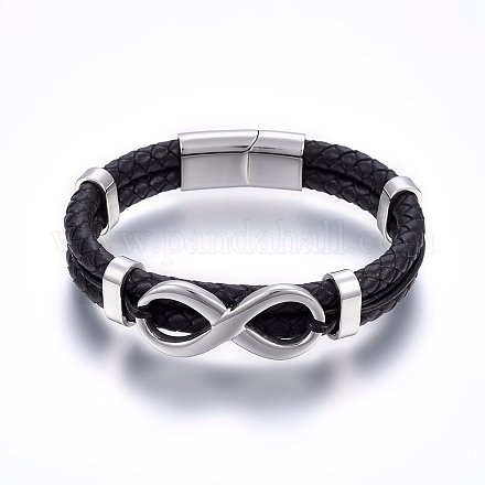 Leather Cord Bracelets BJEW-G603-22-1