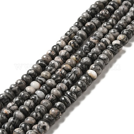 Natural Map Stone Beads Strands G-D481-18-1