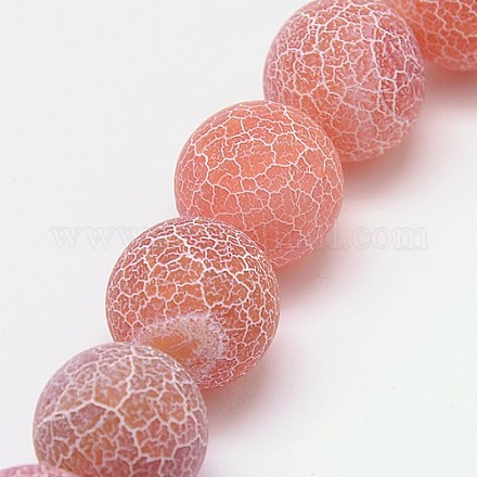 Chapelets de perles en agate naturelle craquelée G-G055-6mm-11-1