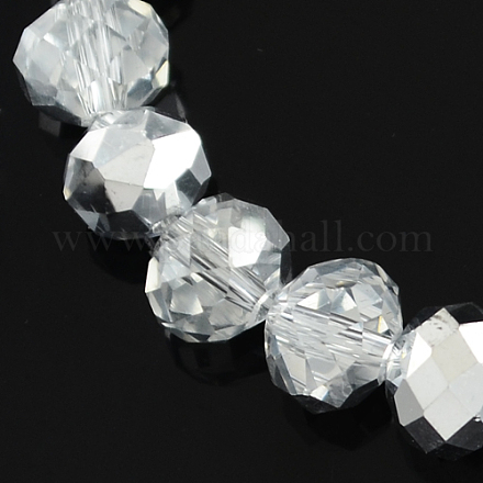 Chapelets de perles en verre électroplaqué X-GR6MMY-07S-1