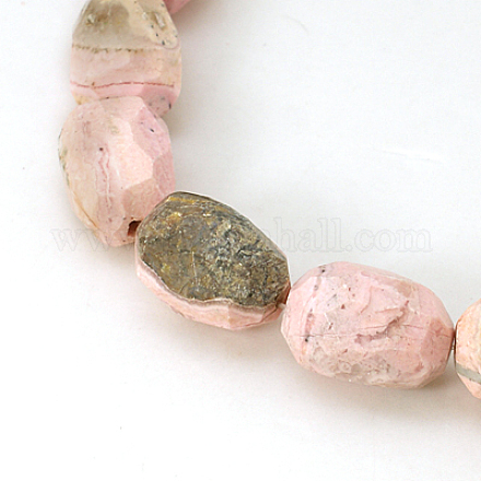 Natural Rhodochrosite Beads Strands G-G274-18x25mm-01-1