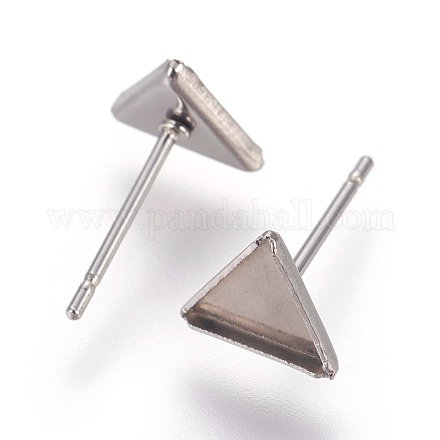 304 Stainless Steel Stud Earrings Findings STAS-P227-05P-1